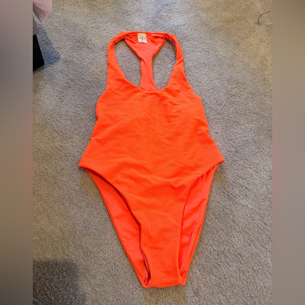 Frankie's Bikinis Orange One Piece Swimsuit